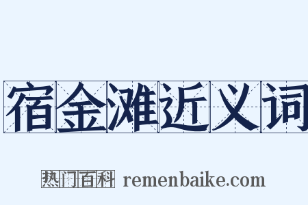 宿金滩近义词是什么意思的图片